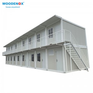 Löstagbart containerhus WNX – DCH22685 2 våningar 20 fot prefabricerade lägerbostäder för arbetarrum