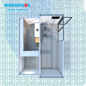 Modular Ready Made House WTDH2413 – Push Out ເຮືອນຂະຫນາດນ້ອຍໂຄງສ້າງເຫຼັກ Prefab Houses