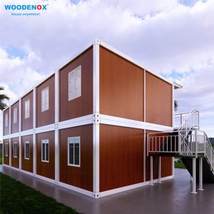 Container Camp Dvonadstropne modularne hiše 20ft Začasna snemljiva kontejnerska hiša za prodajo
