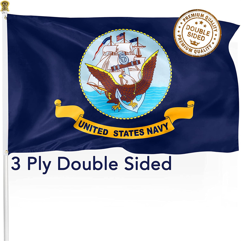Sulaman Bendera US NAVY Dicetak untuk Imej Pilihan Taman Bot Kereta Tiang