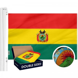 Sulaman Bendera Bolivia Dicetak untuk Taman Bot Kereta Tiang