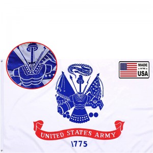 Výšivka vlajky armády Spojených štátov amerických vytlačená pre záhradu Pole Car Boat Garden