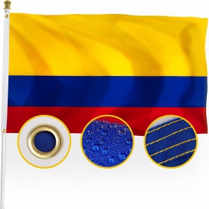Bordir Bendera Kolombia Dicetak untuk Pole Car Boat Garden