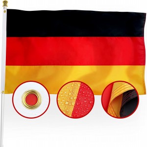 Sulaman Bendera Jerman Dicetak untuk Taman Bot Kereta Tiang