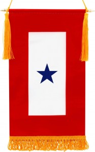 Militärdéngscht Banner - USAFamily Member On Service One Blue Star Fändel fir FlagPole Car Boat Garden