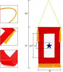 Banner sa Serbisyo Militar – Usa ka Miyembro sa Pamilya sa USA Nag-alagad Usa ka Blue Star Flag para sa FlagPole Car Boat Garden