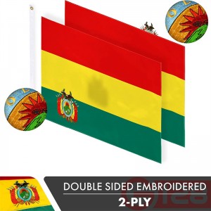 Drapeau bolivien Broderie imprimée pour Pole Car Boat Garden