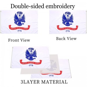 Ang United States Army Flag Embroidery Giimprinta para sa Pole Car Boat Garden