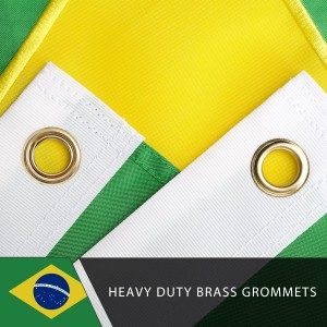 Vez brazilske zastave tiskan za vrt brodova s ​​motkom