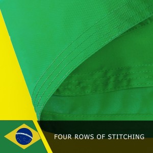 Qëndisje me flamurin brazilian të printuar për kopshtin e varkave të makinave pole