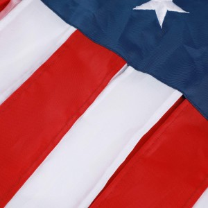 50 Stars USA Windsock Patriotic Embroidery bakeng sa Mokhabiso oa Serapa