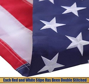 Amerikai zászló hímzés a Pole Car Boat Garden számára nyomtatva