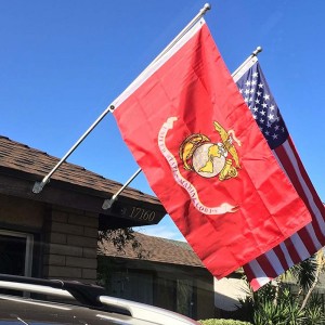 Výšivka vlajky americkej námornej pechoty s potlačou Pole Car Boat Garden