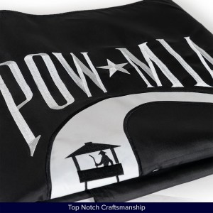 POW Mia Flag Embroidery ڇپيل قطب ڪار بوٽ باغ