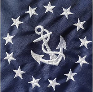 Yatch Ensign Flagge mit Stickerei, bedruckt, Stange, Auto, Boot, Garten