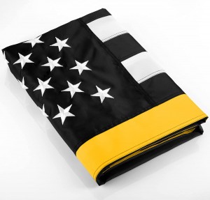 Bandiera degli Stati Uniti sottile linea gialla per Flag Pole Car Boat Garden
