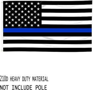 فلیگ پول کار بوٹ گارڈن کے لیے امریکی پتلی نیلی لائن کا پرچم