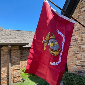 US Marine Corps Flag Broderi Trykt Pole Car Boat Garden