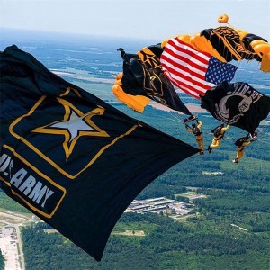 극 자동차 보트 가든을 위해 인쇄 된 미 육군 깃발 자수