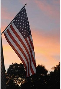 Vez američke zastave odštampan za vrt s čamcem