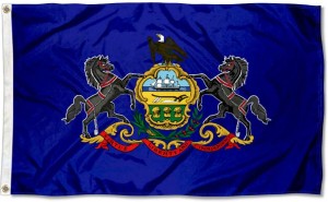 Broderie steagul statului Pennsylvania imprimat pentru catarg Car Boat Garden