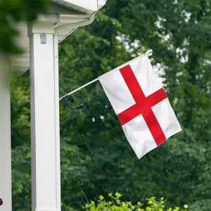 पोल कार बोट गार्डनसाठी इंग्रजी ध्वज भरतकाम मुद्रित