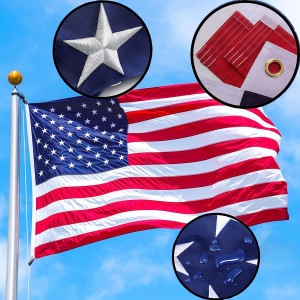 דגל ארה"ב רקמה מודפסת גן סירות רכב עמוד