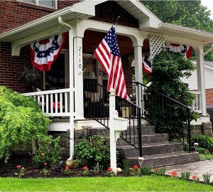 Garden Decoration үчүн 13 Stars USA Pleated Fan Flag Сайма