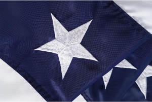 Bandeira de leque plissada 13 estrelas dos EUA para decoração de jardim