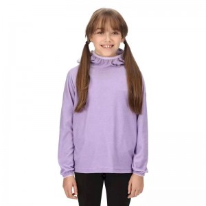 Otroški loco pulover s kapuco – svetlo ametistno bela
