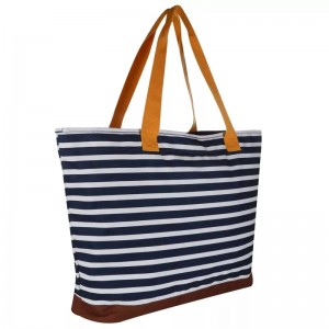 Stamford Beach Bag Navy Stripe