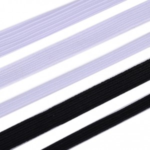 China Supply Flat Elastic Cord Braid Tape In Bobbin For Garment