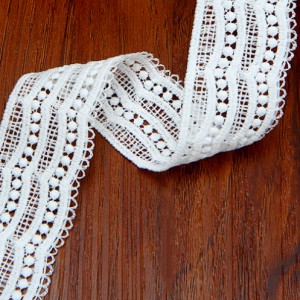 Wholesale White Lace Fabric Milk Silk/Micro Fiber Embroidery Lace Trimmings