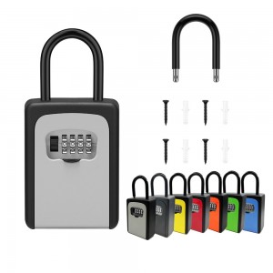 Scatola di serratura di chjave di metallo portatile di sicurezza per l'esterno WS-LB02