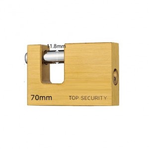 70mm Horizontal Shackle General Security Brass Solid Body Padlocks  WS-RS70