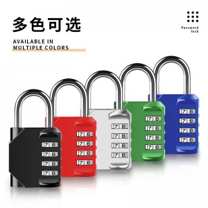 Resettable Password Combination Xauv Gym 4 Tus lej Keyless Lock Padlock WS-PL01