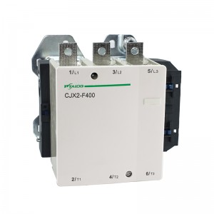 Contactor de CA serie F de 400 amperios CJX2-F400, voltaje CA 24 V-380 V, contacto de aleación de plata, bobina de cobre puro, carcasa retardante de llama