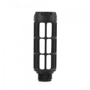 PSU-serie zwarte kleur pneumatische luchtuitlaatdemper filter plastic geluiddemper voor geluidsreductie