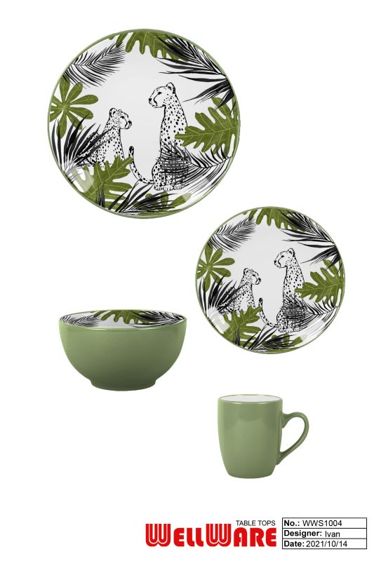Jungle Collection Dinnerware set 16 Pieces Porcelain Featured Image