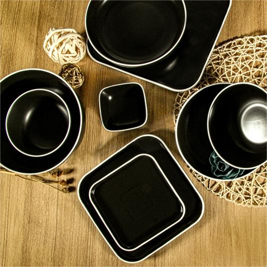 搭配黑色Stand-Edge设计陶瓷餐具必威app官方下载