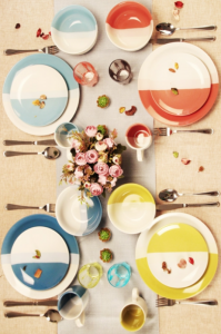 Two Tones Glaze Collection- – 16pcs porcelain dinnerware set