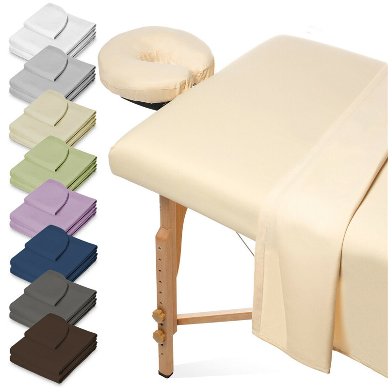 Soft microfiber massage table bed sheet cover set Spa Massage Table Elastic Fitted Featured Image