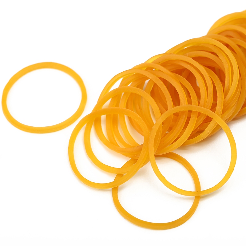 Høy elastisitet gjenbrukbart gjennomsiktig gult gummibånd i forskjellige størrelser