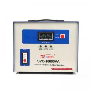 SVC 6KVA 3 Cam Copper Coil Servo Voltage Rheoleiddiwr Stabilizer