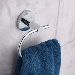 Runde Hotel-Waschraum-Badezimmer-Hardware aus Messing, einfache Badezimmer-Accessoires, 6er-Set 12400