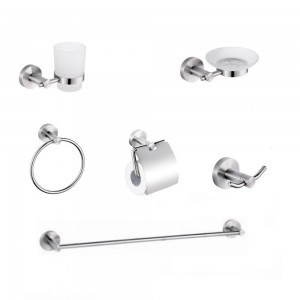 luxury zinc alloy bath set chrome toilet bathroom wall accessories sets 6900
