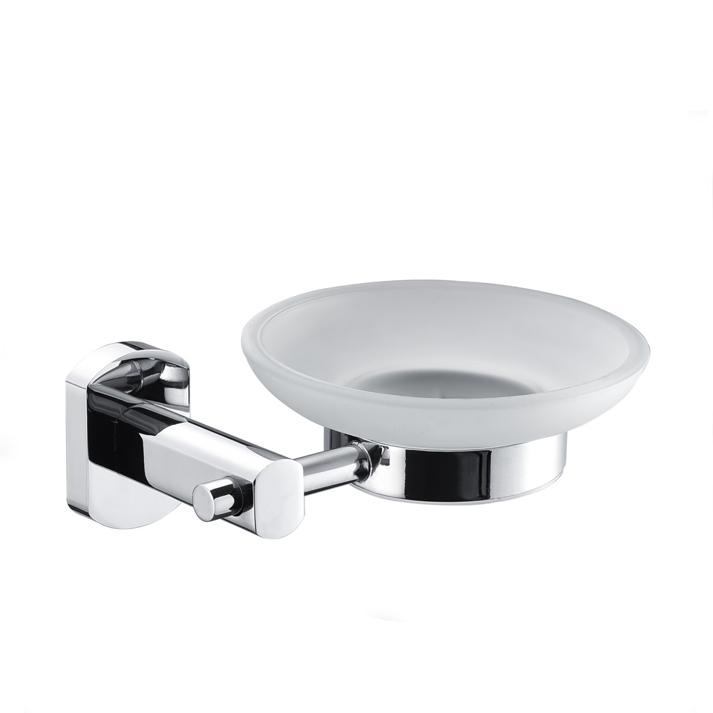 ຂາຍຮ້ອນ Zinc-Alloy Soap Dish Round Bathroom Wall Mounted Soap Holder 2104