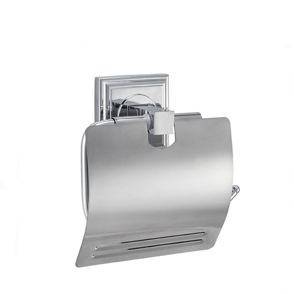 Kualitas Tinggi Zinc Alloy Chrome Finishing Wall Mounted Toilet Seat Cover Paper Holder Roll Holder 3706S