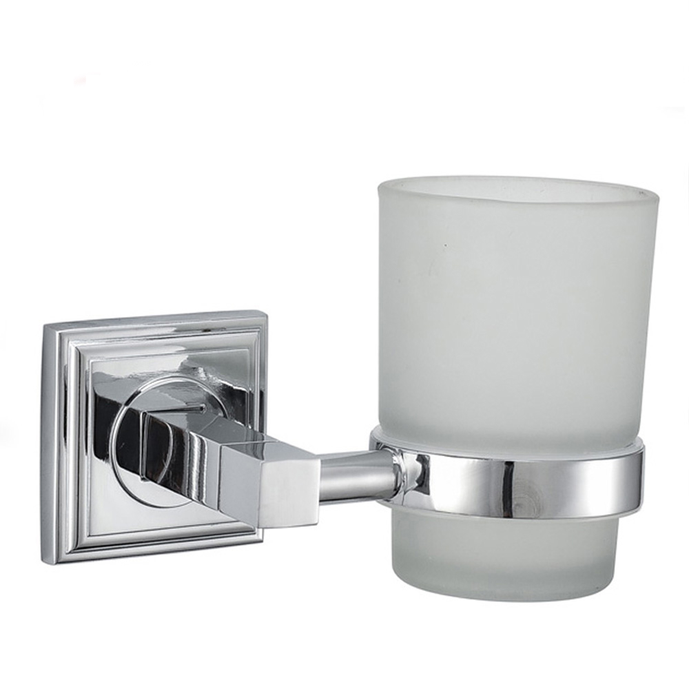 Высакаякасная насценная вешалка са сплаву цынку Хромаваная аздабленне Адзіны трымальнік для стакана Шкляны трымальнік для зубной шчоткі для Bath3701S