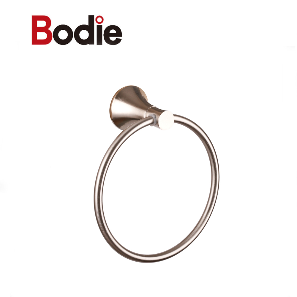 Chinese Professional Towel Holder Ring Towel Ring - High quality  round towel ring holder nickle simple towel ring for bathroom 18007 – Bodi